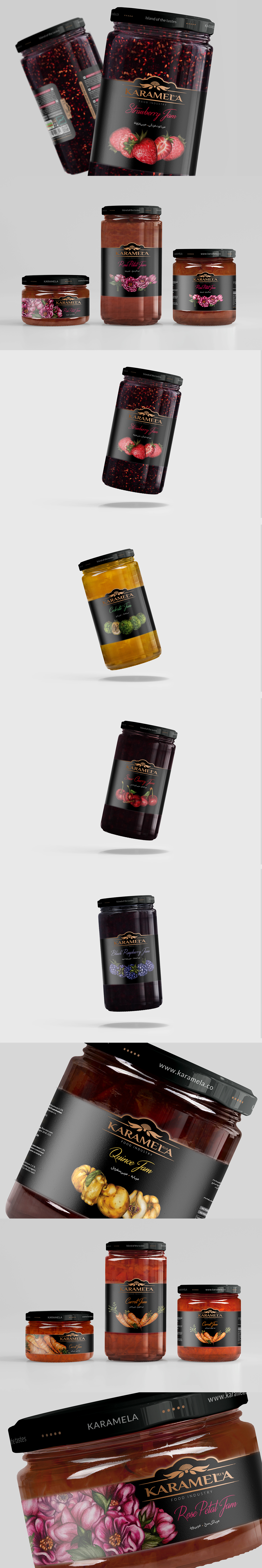 karamela brand jam label design