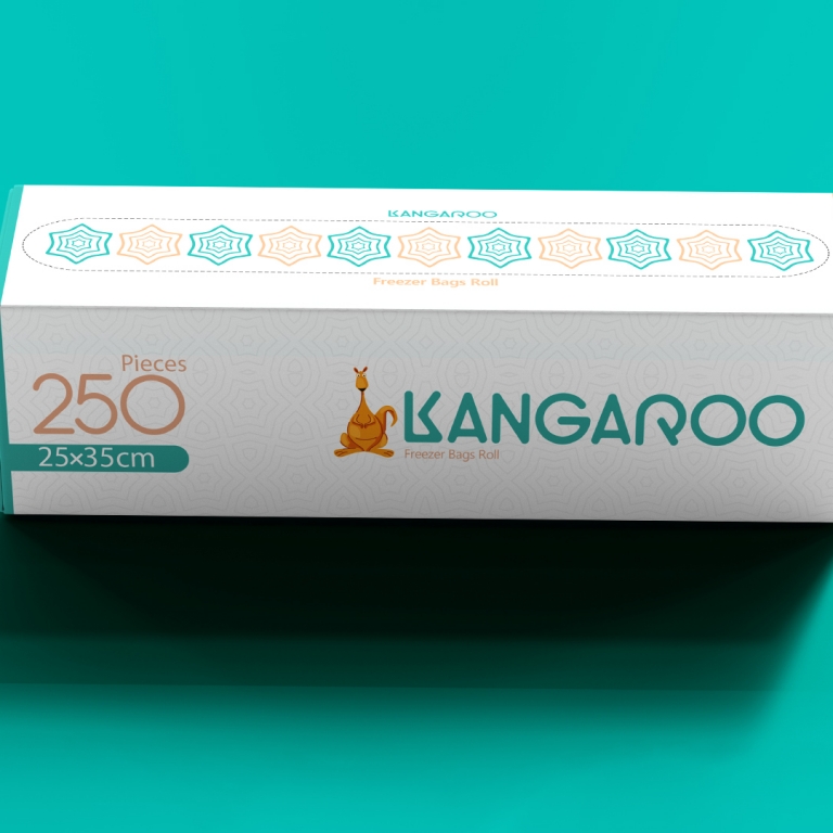 kangaroo brand label design